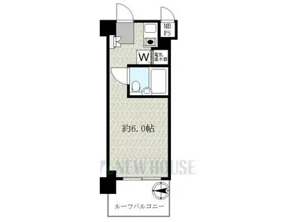 ライオンズマンション西新宿第五(ワンルーム/3階)の間取り写真