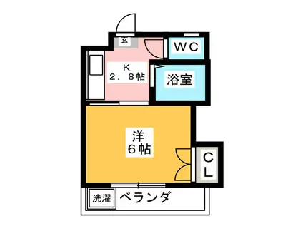 リバーサイド雨宮(1K/1階)の間取り写真