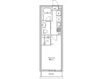 エルスタンザ舟渡(1K/2階)の間取り写真