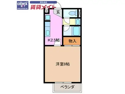 NEU HAUS(1K/2階)の間取り写真