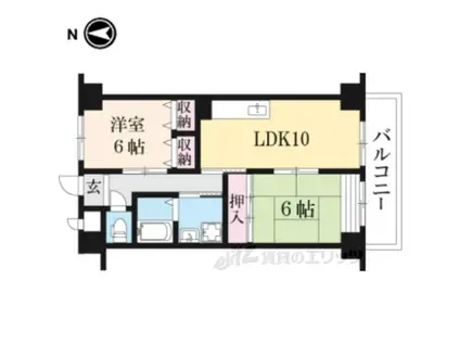 イスターナ吉祥院(2LDK/7階)の間取り写真