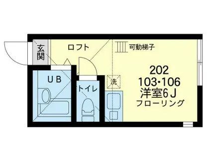 ユナイト金沢文庫マリーアンジェラ(ワンルーム/2階)の間取り写真