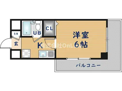 ルヴェール光陽(1K/6階)の間取り写真