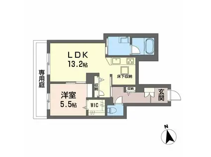 ソレムニティ(1LDK/1階)の間取り写真