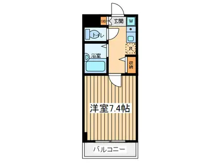 エポックエーエスエー(1K/3階)の間取り写真