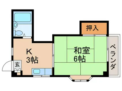 コトミハウス(1K/3階)の間取り写真