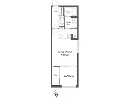 N PASEO武蔵小山(1LDK/2階)の間取り写真