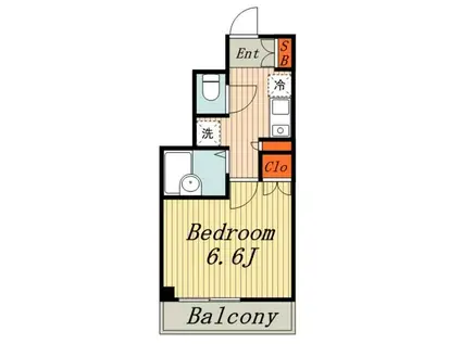 レジディア行徳(1K/6階)の間取り写真