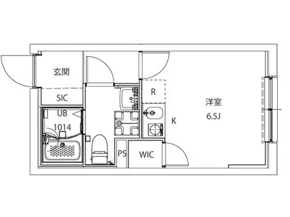 AXIA CITY大山(ワンルーム/1階)の間取り写真