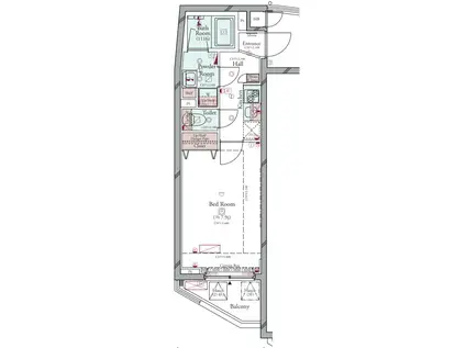 コンシェリア池上 THE RESIDENCE(1K/3階)の間取り写真