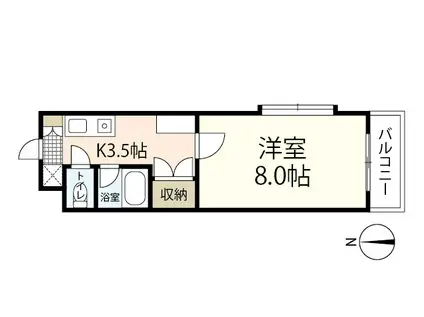 BAMBOU VILLAGE(1K/3階)の間取り写真