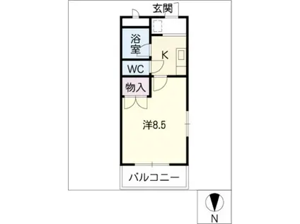 ハイツたんぽぽ(1K/1階)の間取り写真