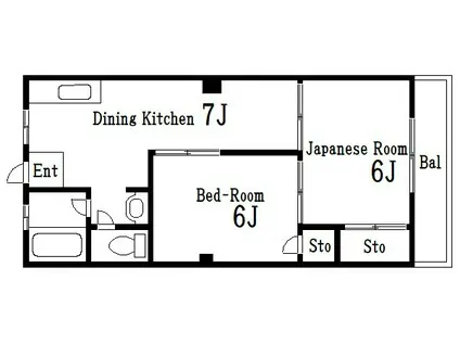 コーポパル(2DK/5階)の間取り写真