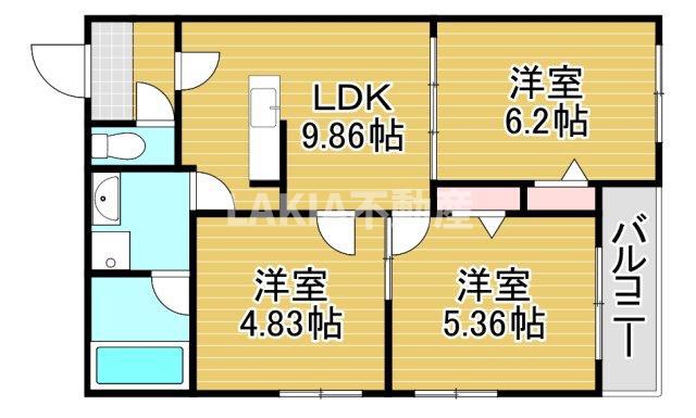 エス.フィールド奏(3LDK/5階)の間取り写真