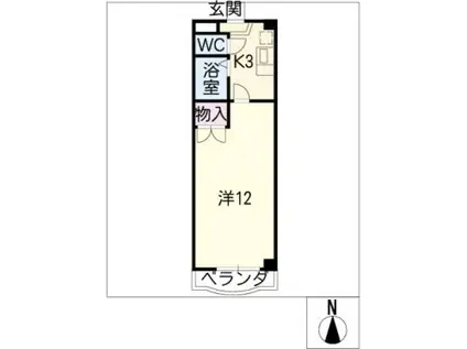 第5松波ビル(1K/2階)の間取り写真