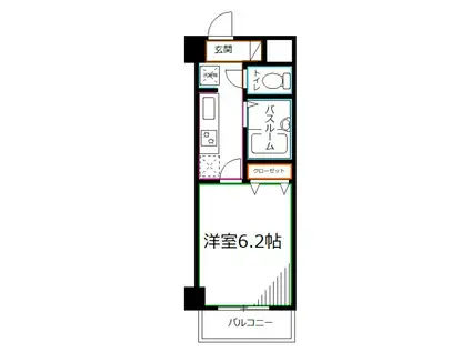 グレイスヴィラ(1K/4階)の間取り写真