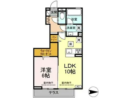 メゾン陣場(1LDK/1階)の間取り写真