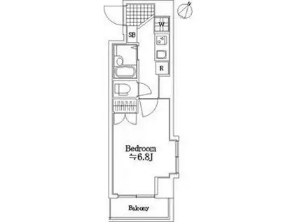エスコート芝浦(1K/7階)の間取り写真