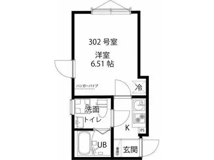 NADIA西武柳沢 ナディアセイブヤギサワ(1K/3階)の間取り写真