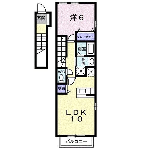 リバ-シティーセイラ(1LDK/2階)の間取り写真