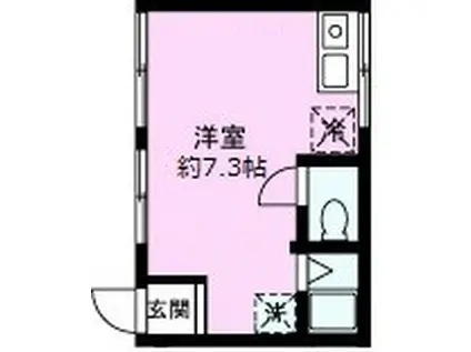 UNA CASITA TS(ワンルーム/1階)の間取り写真