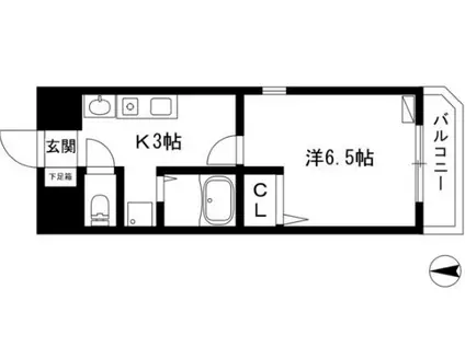 エスポワール コーネン(1K/5階)の間取り写真