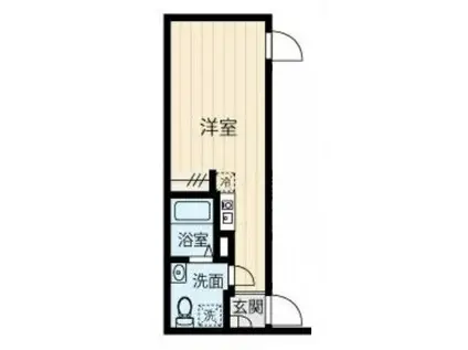 都営三田線 蓮根駅 徒歩5分 3階建 新築(ワンルーム/2階)の間取り写真