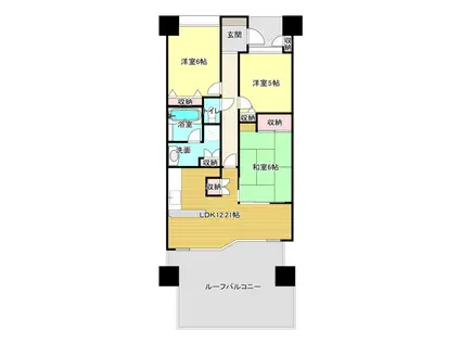 ウィステリアE-ONE(3LDK/3階)の間取り写真