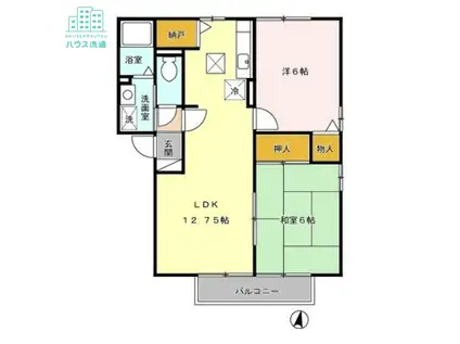 コートビレッジ(2LDK/1階)の間取り写真
