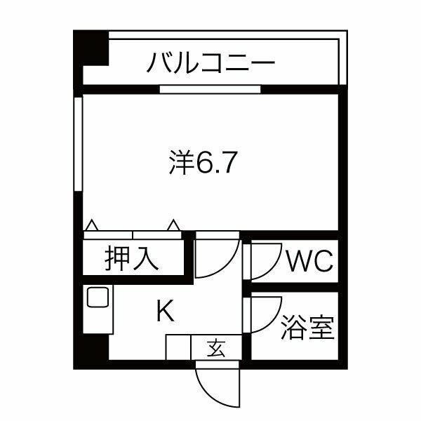 オーエムビル(1K/3階)の間取り写真