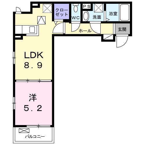 ル・リアン柏の葉Ⅱ(1LDK/3階)の間取り写真