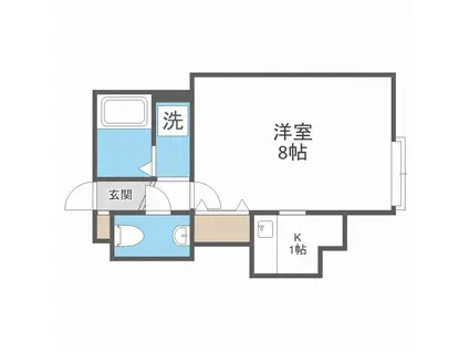 メゾンドフォレ(1K/1階)の間取り写真