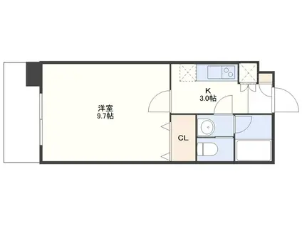 S-FORT長崎大学病院前(1K/2階)の間取り写真