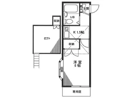 イーグル浅草(1K/1階)の間取り写真