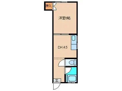 永和ハイツ(1DK/2階)の間取り写真