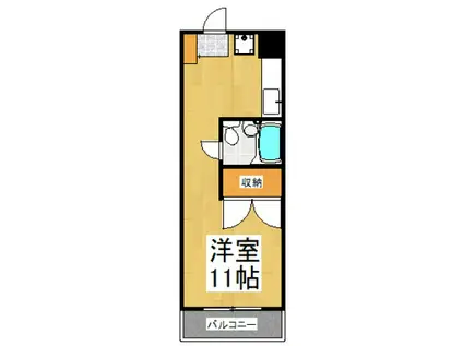 コーポ泉(ワンルーム/2階)の間取り写真