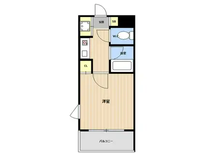 サンフローラ香椎壱番館(1K/3階)の間取り写真