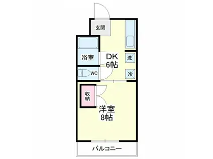 ヴィンテージ(1DK/3階)の間取り写真