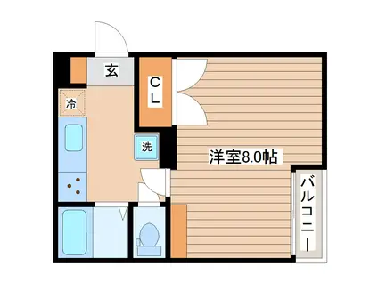 コーポウィスタリアII(1K/2階)の間取り写真