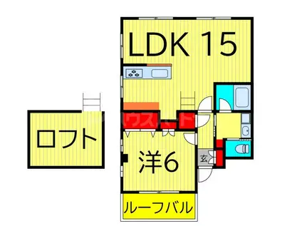 MER壱番館(1LDK/2階)の間取り写真