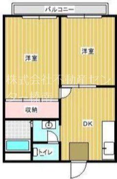 アーバンスケープ大江B(2DK/2階)の間取り写真