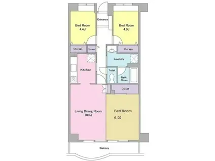 KDXレジデンス東雪谷(3LDK/5階)の間取り写真