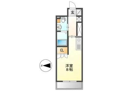 パークアクシス名駅南(ワンルーム/3階)の間取り写真