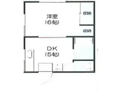 ネクサス作田(1DK/1階)の間取り写真