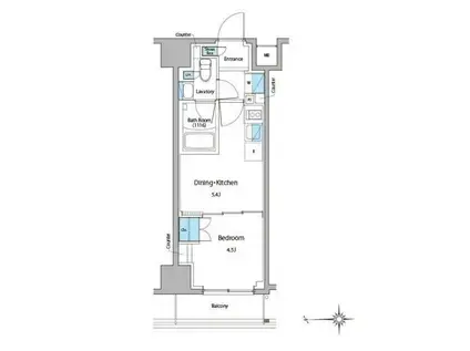 ルフォンプログレ門前仲町マークス(1DK/6階)の間取り写真