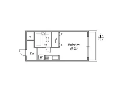 南堀江レヂデンス(ワンルーム/5階)の間取り写真