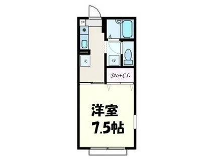 アーバンコーポラス III(1K/2階)の間取り写真