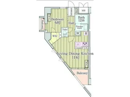 グランクリュ新宿御苑(1LDK/3階)の間取り写真