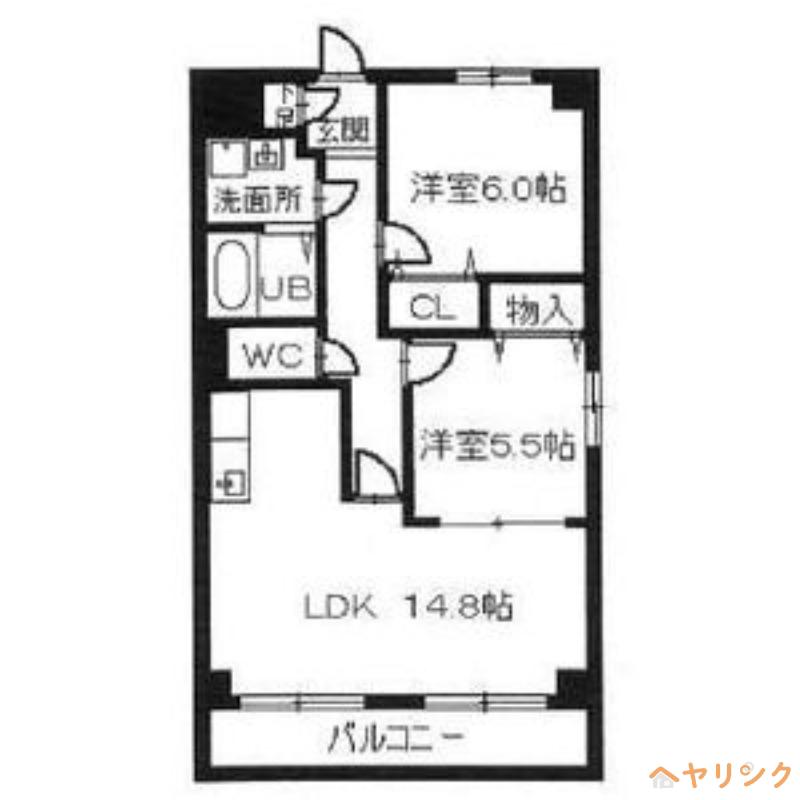ベルフラワーAS(2LDK/3階)の間取り写真