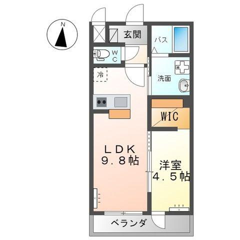 リラ・ソートル(1LDK/2階)の間取り写真